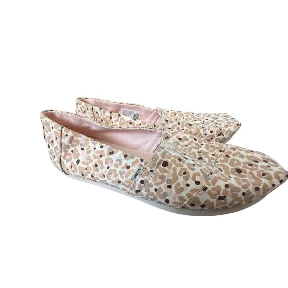 TOMS Cheetah Animal Print Alpargatta Classic Espadrille Slip on Shoes - Picture 1 of 10
